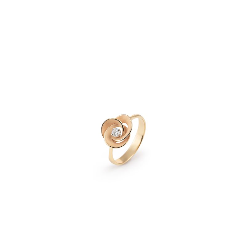Ring DESERT ROSE Orange Apricot Gold