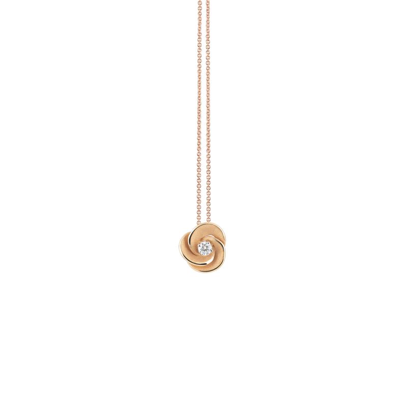 Pendant DESERT ROSE Orange Apricot Gold