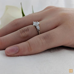 Platinum Florentine Oval Engagement Ring