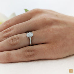 Platinum LG Classic Oval Engagement Ring