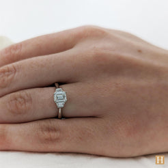 Platinum Santorini Emerald Engagement Ring
