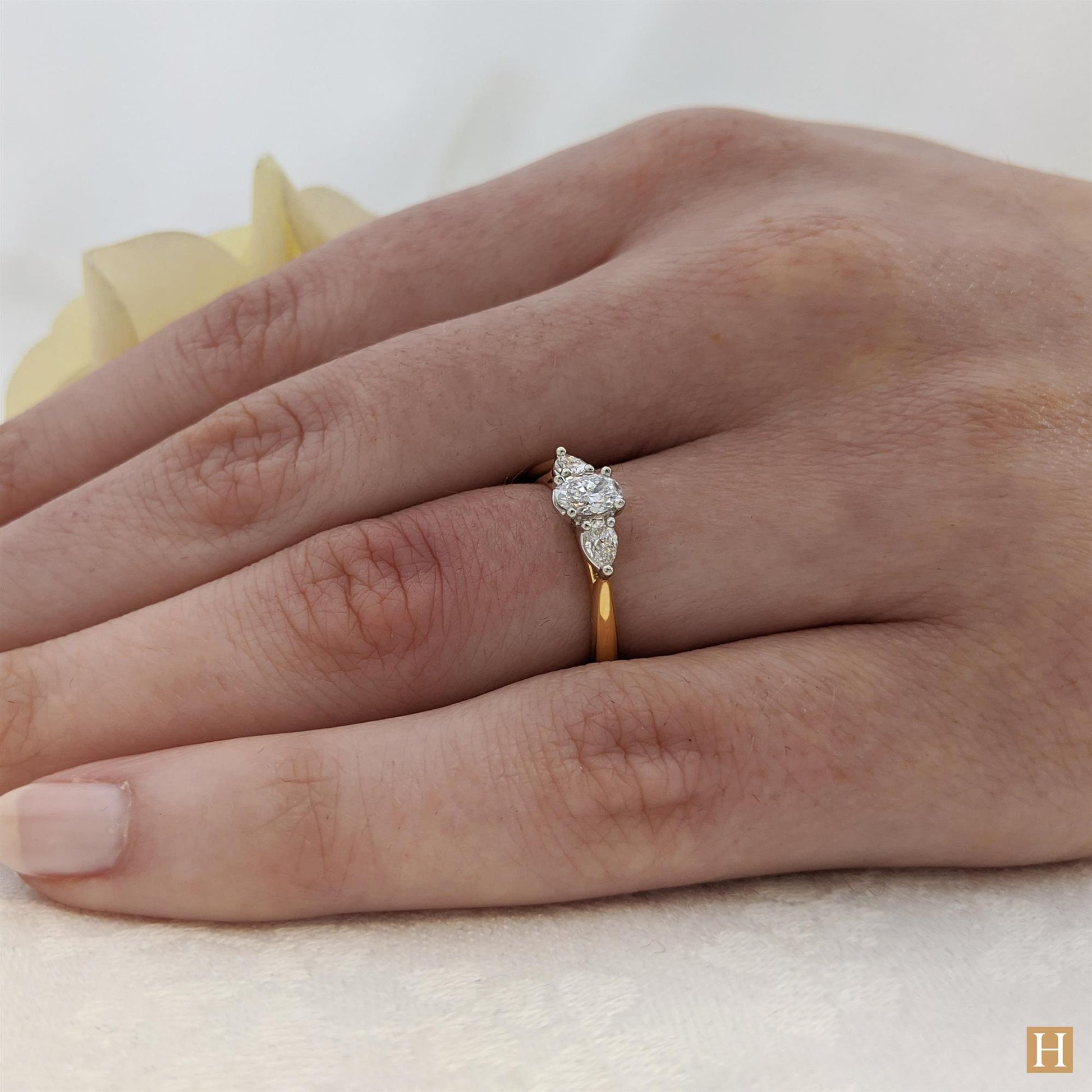 Yellow Gold Florentine Oval Engagement Ring