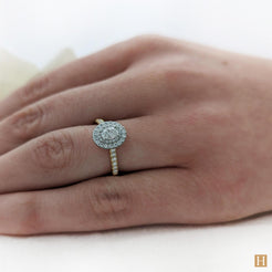 Yellow Gold Inisheer Duo Oval Engagement Ring