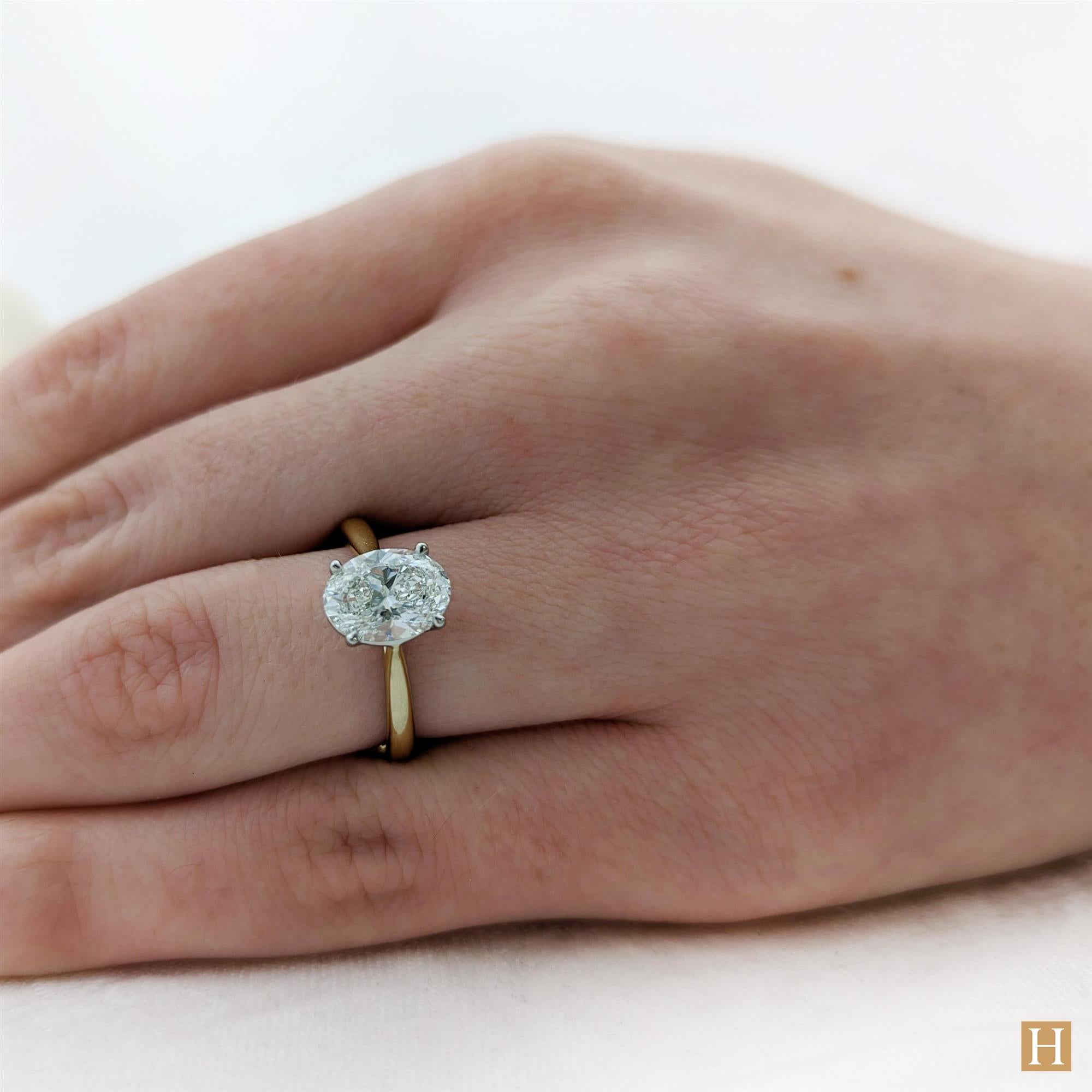 Yellow Gold LG Classic Oval Engagement Ring