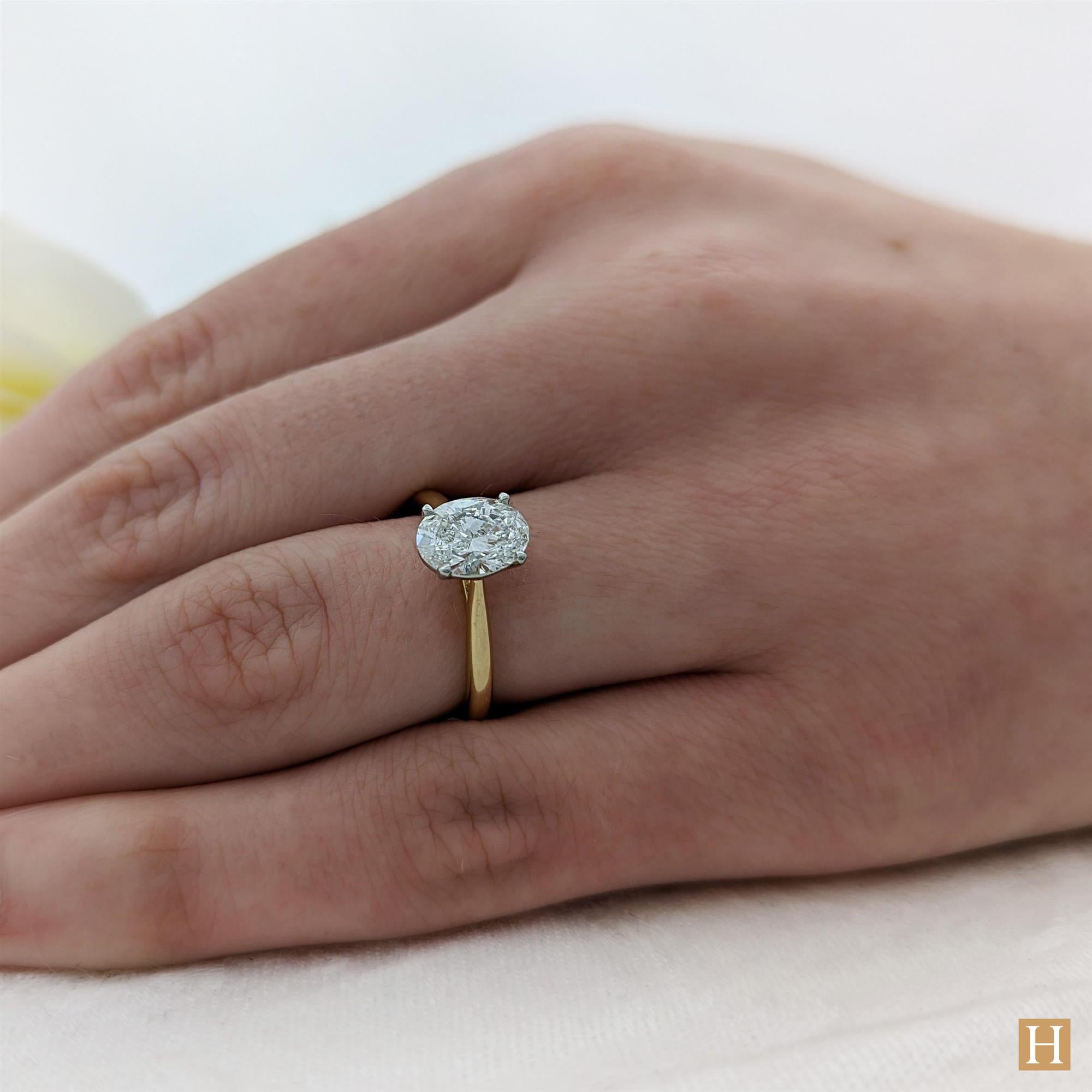 Yellow Gold LG Classic Oval Engagement Ring