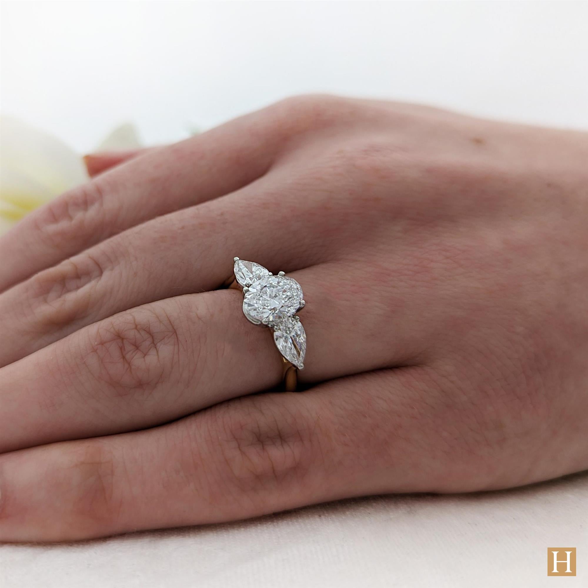 Yellow Gold LG Florentine Oval Engagement Ring