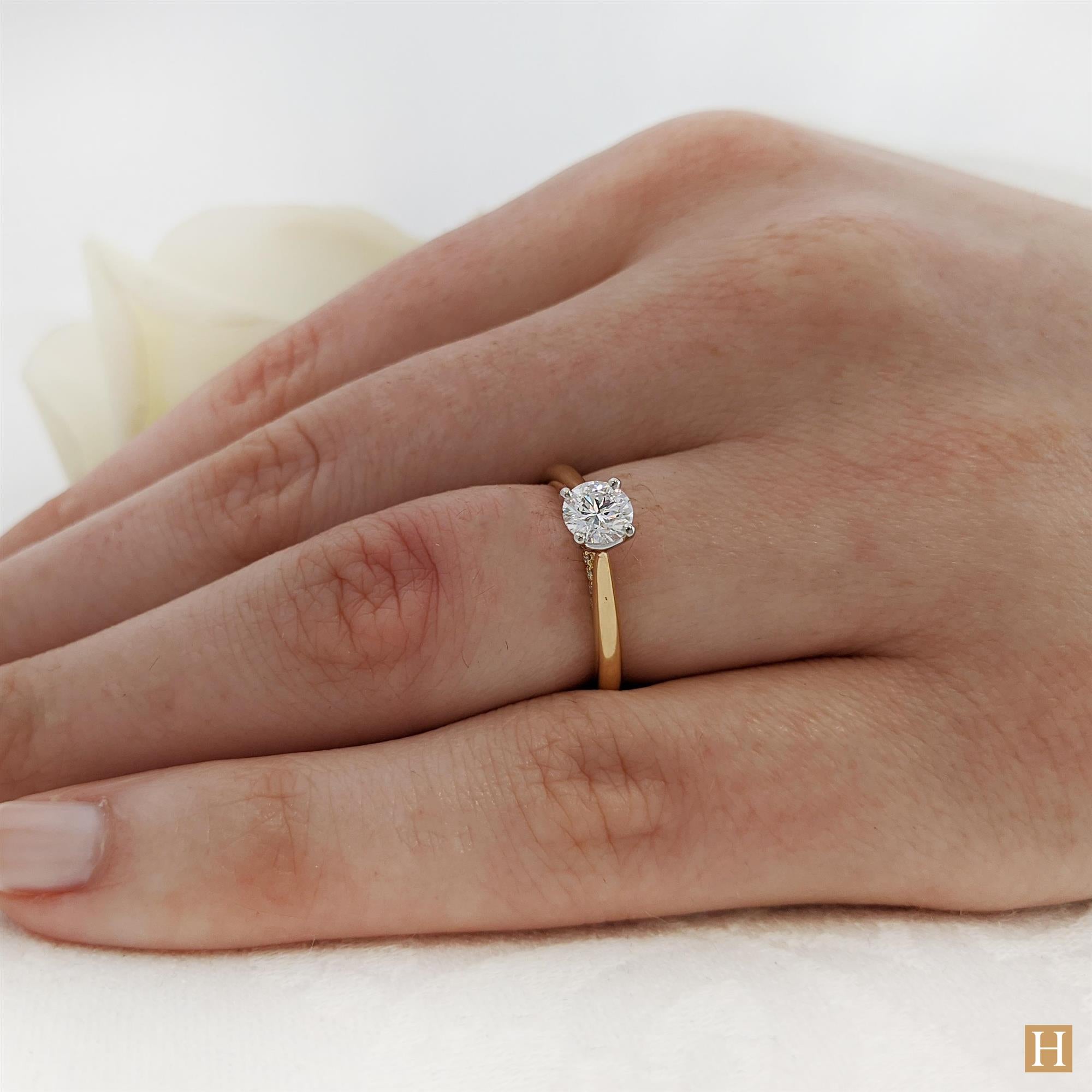 Yellow Gold Oxford Engagement Ring