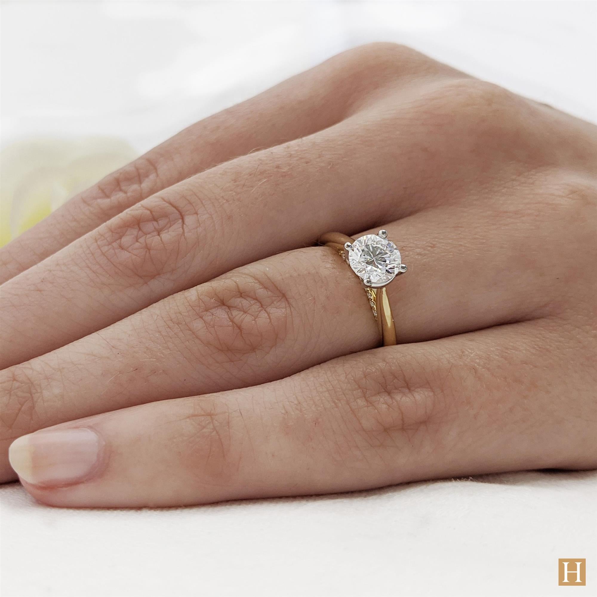 Yellow Gold Oxford Engagement Ring