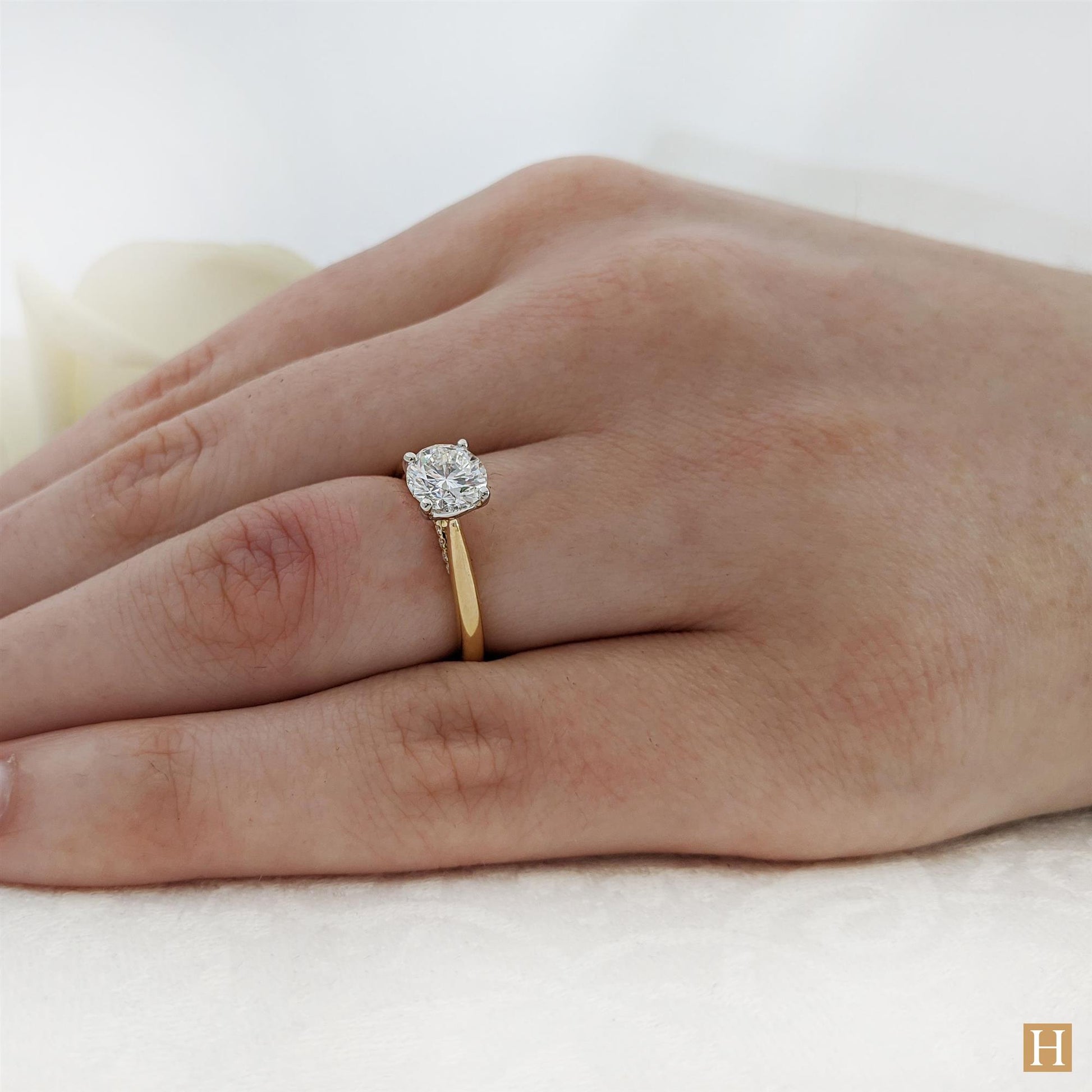 Yellow Gold Oxford Engagement Ring