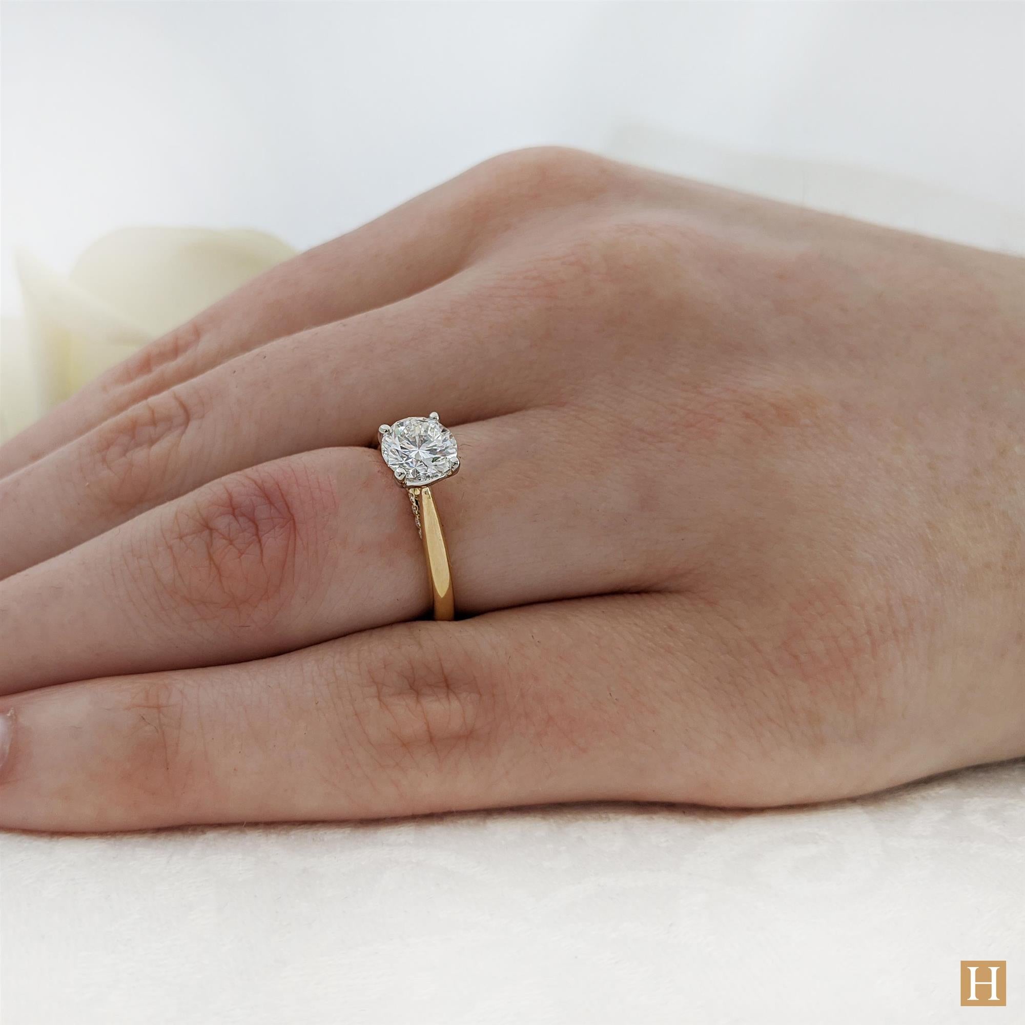 Yellow Gold Oxford Engagement Ring