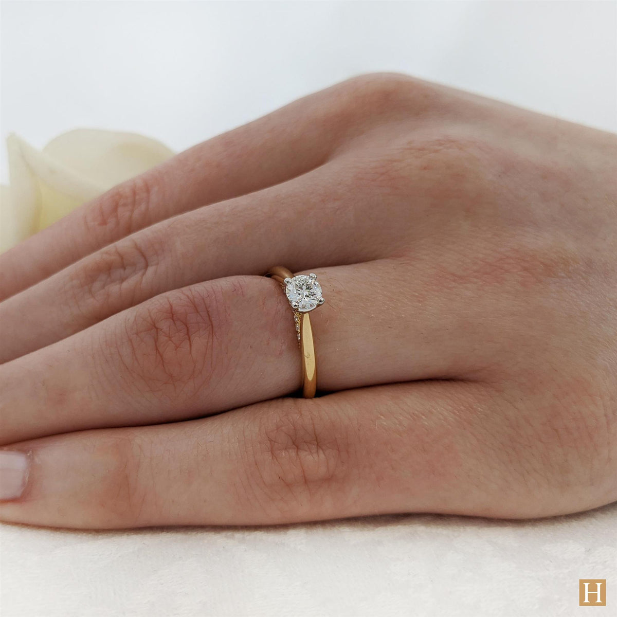 Yellow Gold Oxford Engagement Ring