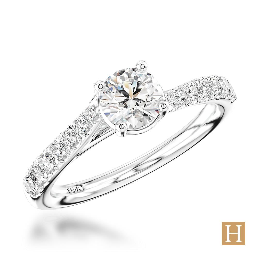 Platinum Capri Inisheer Round Engagement Ring