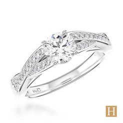 Platinum Carrera Engagement Ring