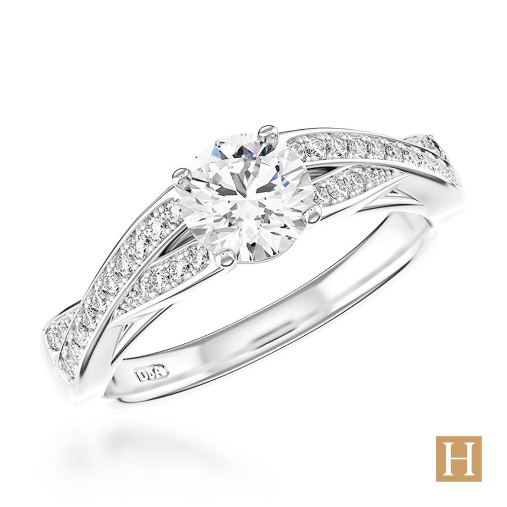 Platinum Carrera Engagement Ring