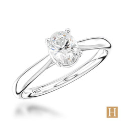 Platinum Classic Oval Engagement Ring