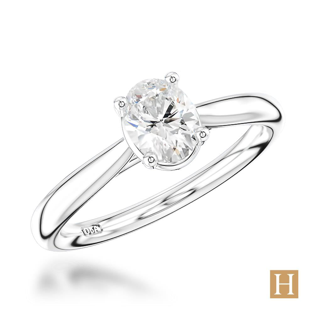 Platinum Classic Oval Engagement Ring