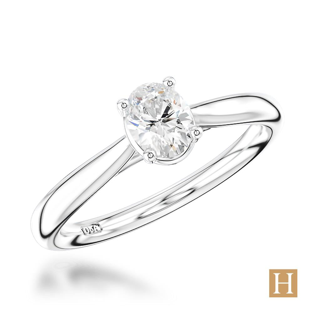 Platinum Classic Oval Engagement Ring