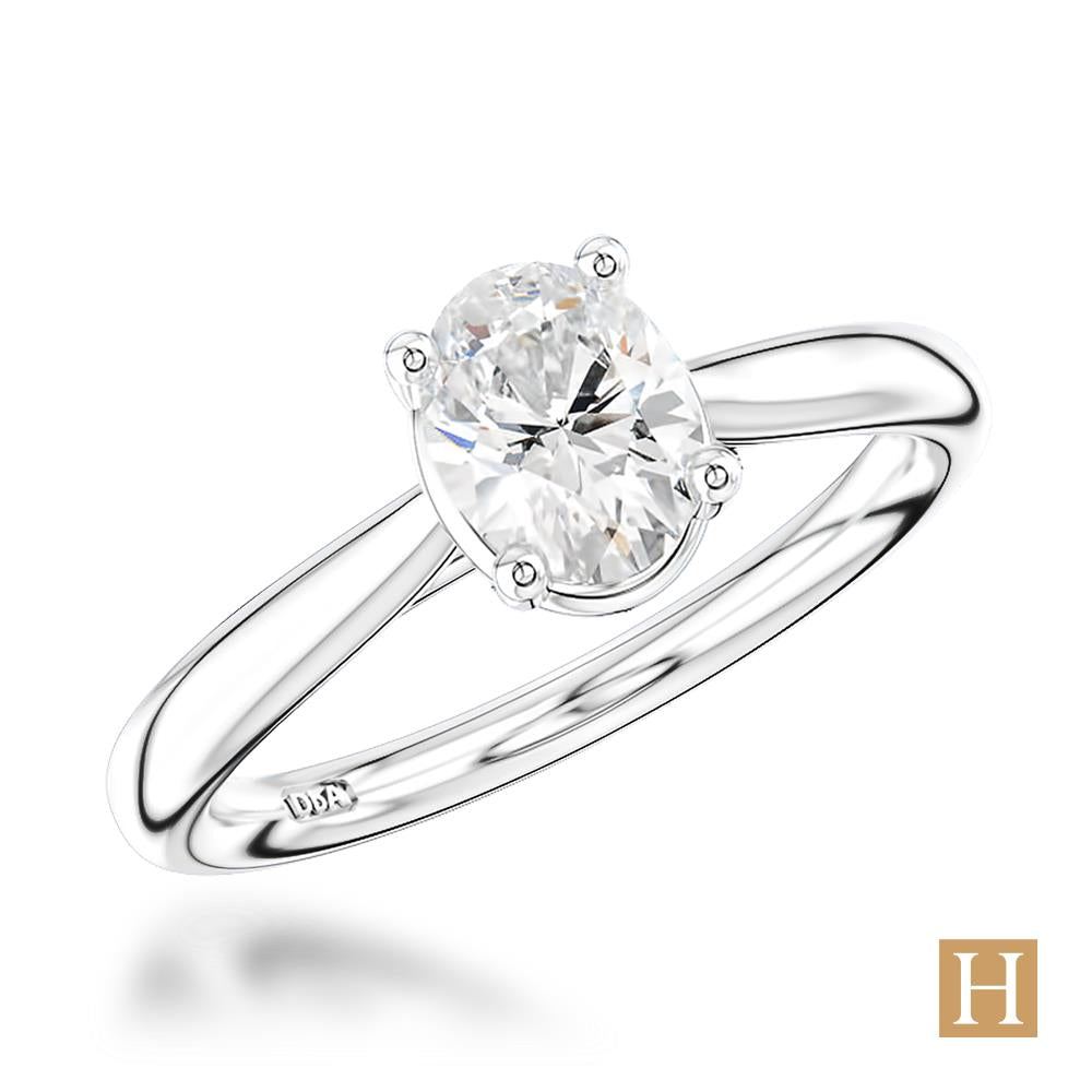 Platinum Classic Oval Engagement Ring