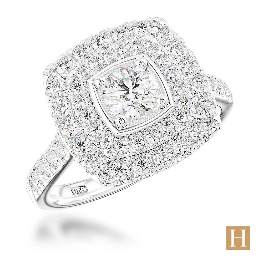 Platinum Inisheer Duo Brava Engagement Ring