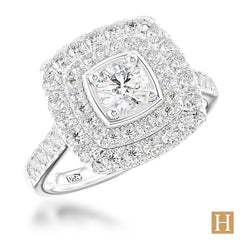 Platinum Inisheer Duo Brava Engagement Ring