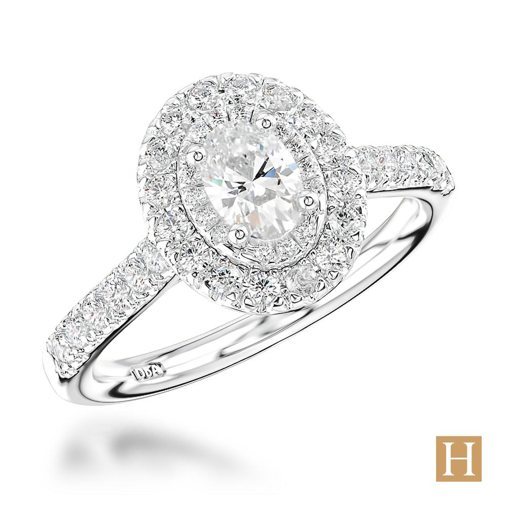 Platinum Inisheer Duo Oval Engagement Ring