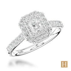 Platinum Inisheer Duo Radiant Engagement Ring