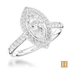 Platinum Inisheer Marquise Engagement Ring
