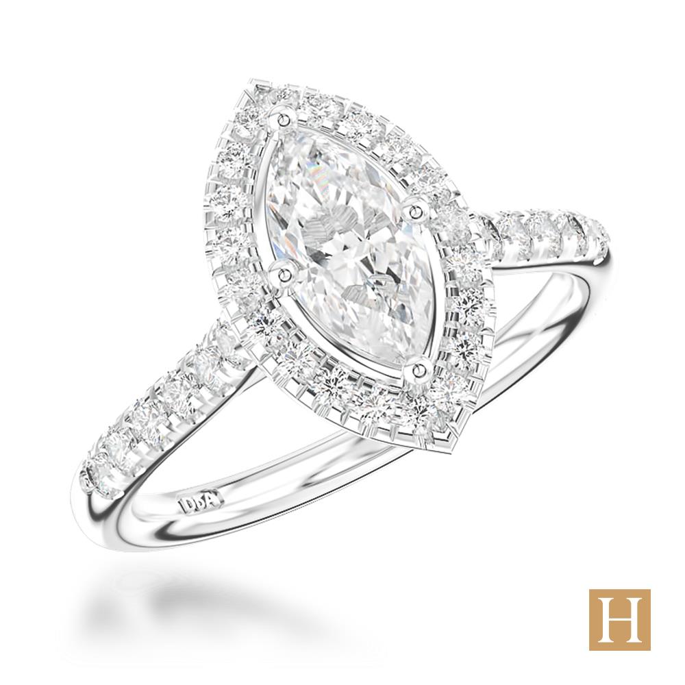 Platinum Inisheer Marquise Engagement Ring