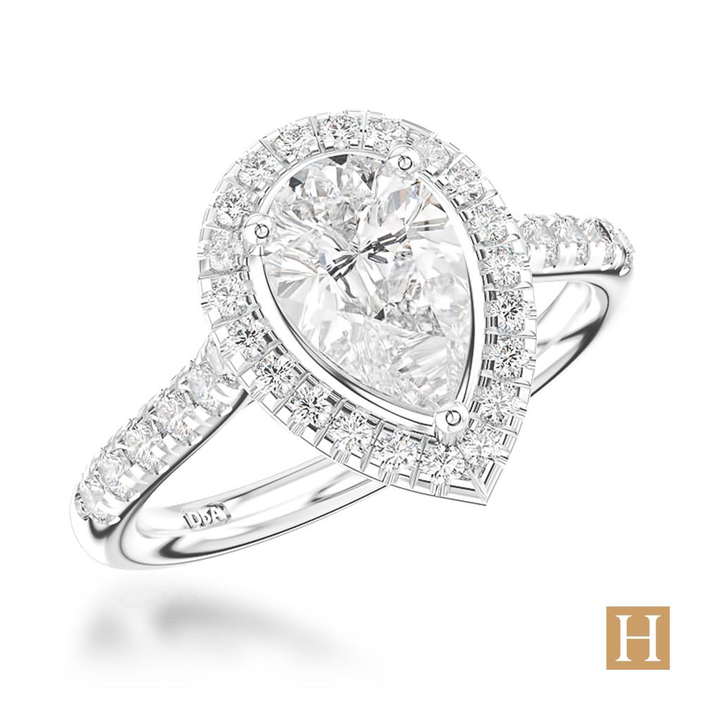 Platinum Inisheer Pear Engagement Ring