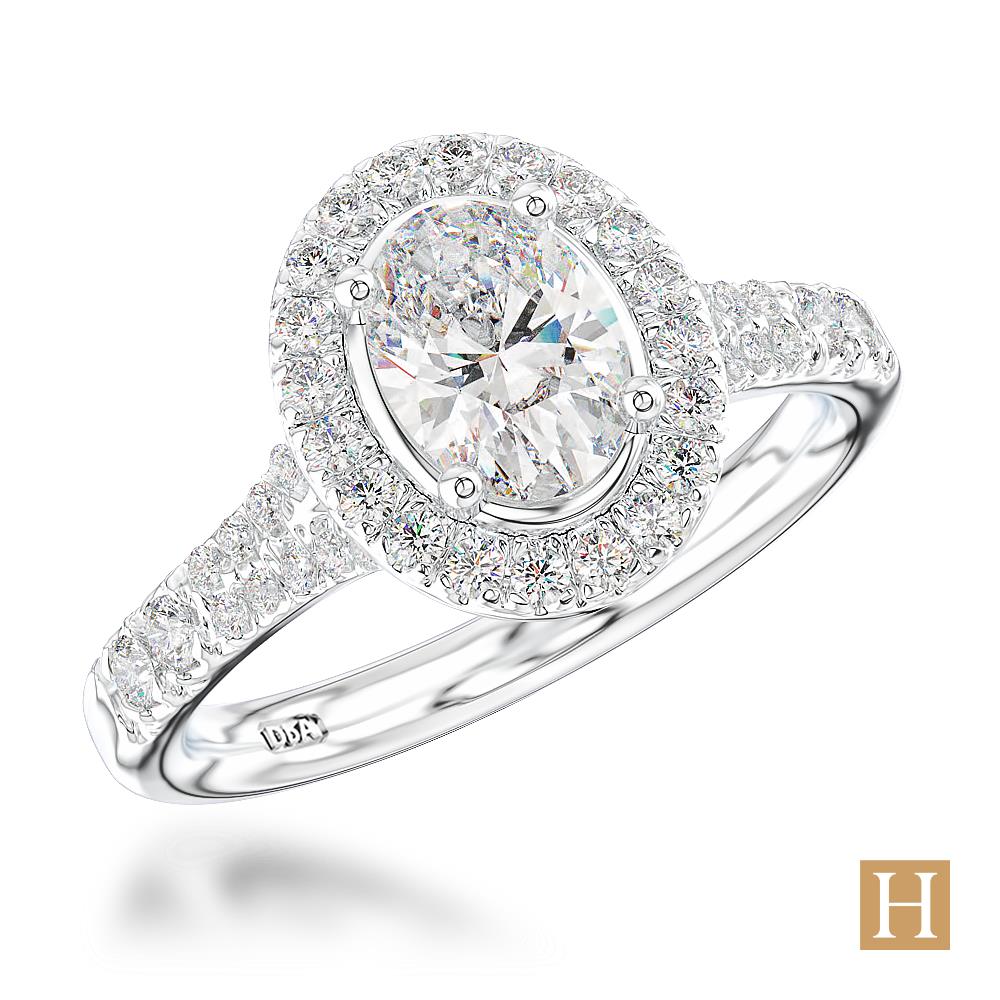 Platinum Inisheer Saturn Oval Engagement Ring