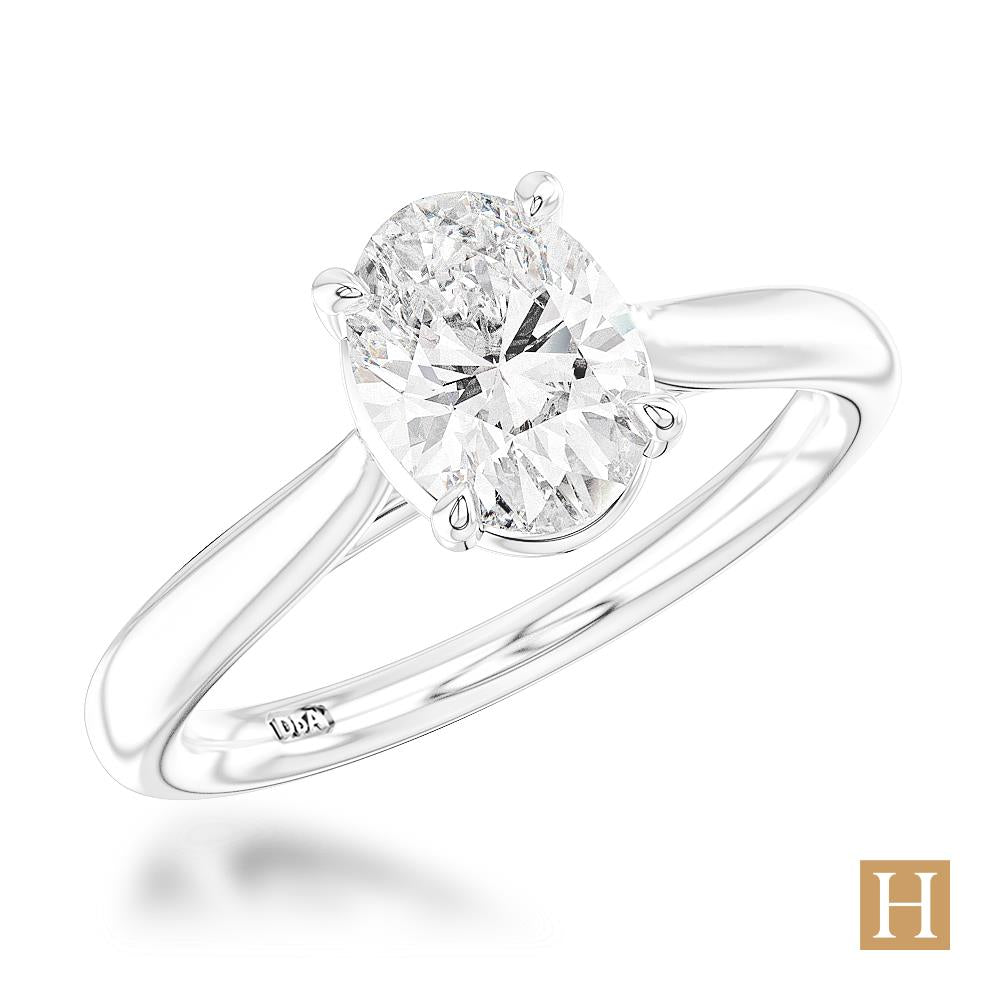 Platinum LG Classic Oval Engagement Ring
