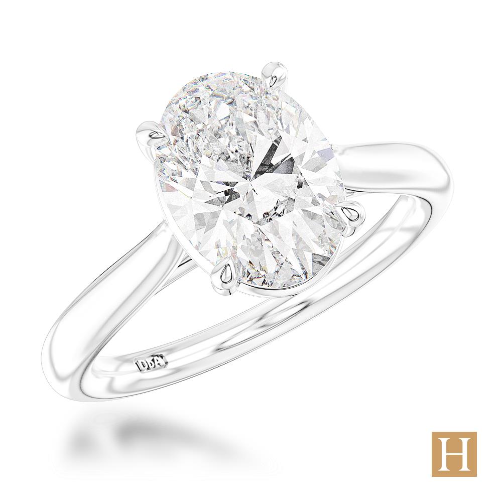 Platinum LG Oval Engagement Ring