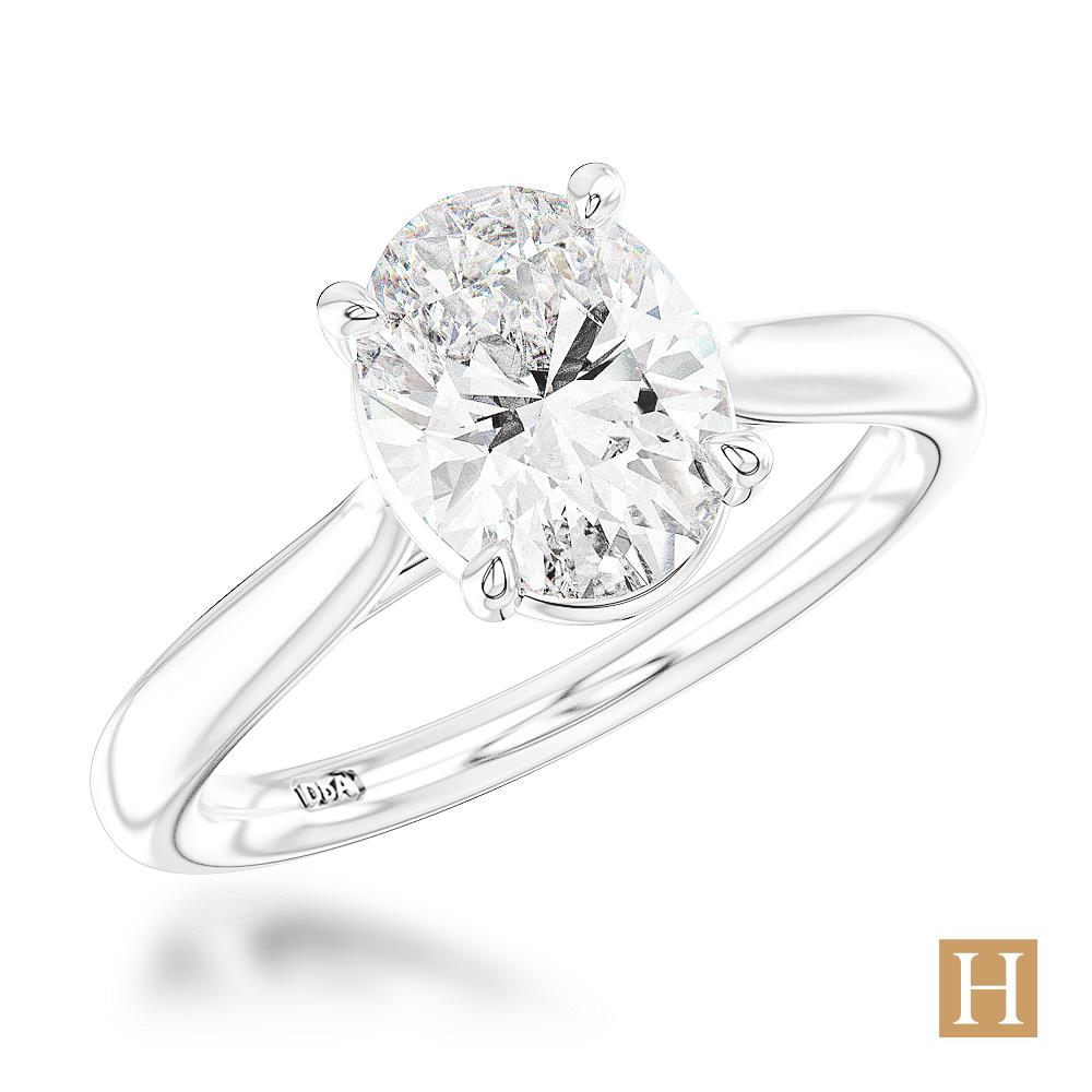 Platinum LG Oval Engagement Ring