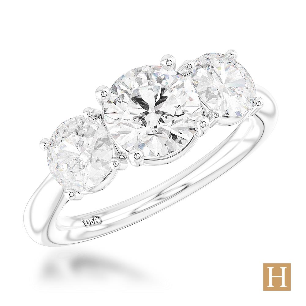 Platinum LG Trilogy Classic Engagement Ring