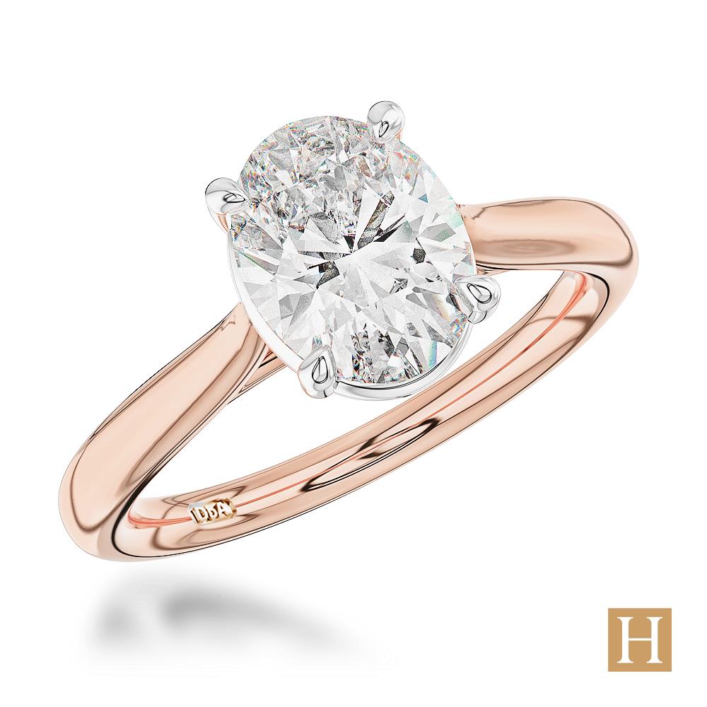 Rose Gold LG Oval Engagement Ring