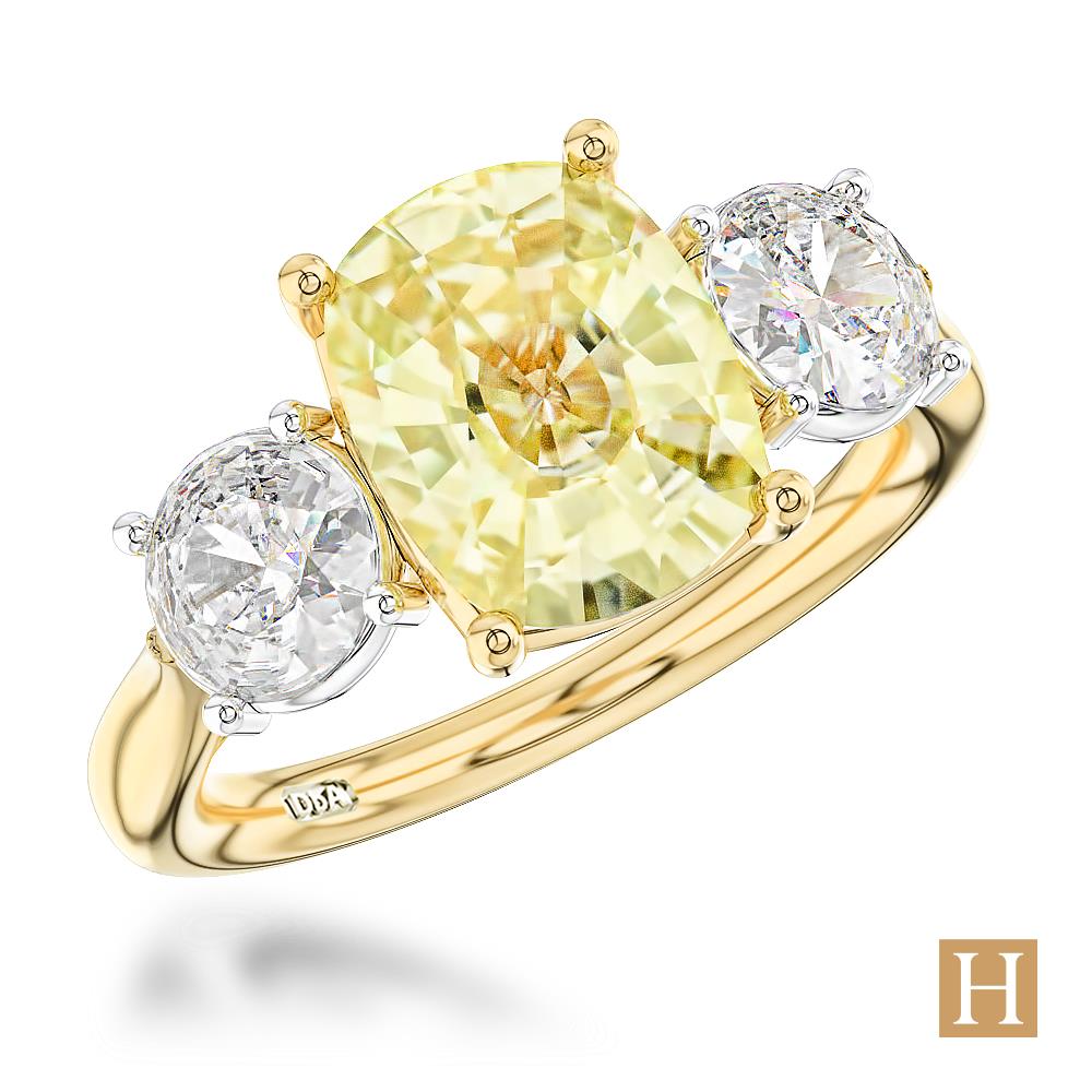 Yellow Gold Florentina Cushion Engagement Ring