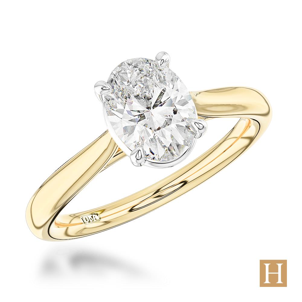 Yellow Gold LG Classic Oval Engagement Ring