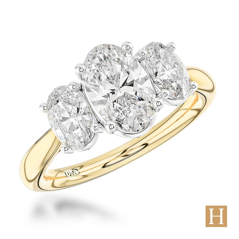 Yellow Gold LG Florentina Oval Engagement Ring