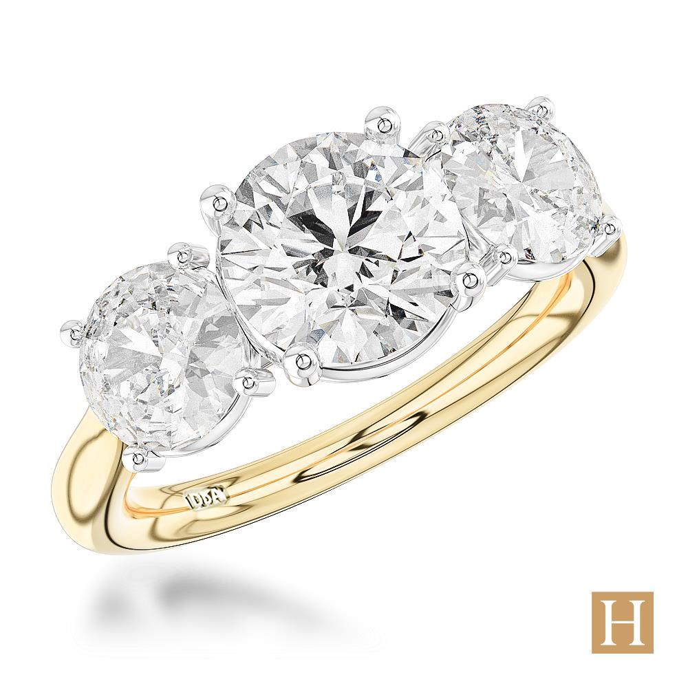 Yellow Gold LG Trilogy Classic Engagement Ring