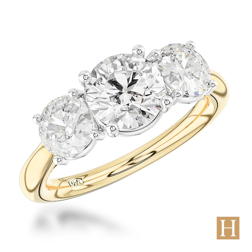 Yellow Gold LG Trilogy Classic Engagement Ring