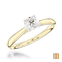 Yellow Gold Open Tulip Engagement Ring