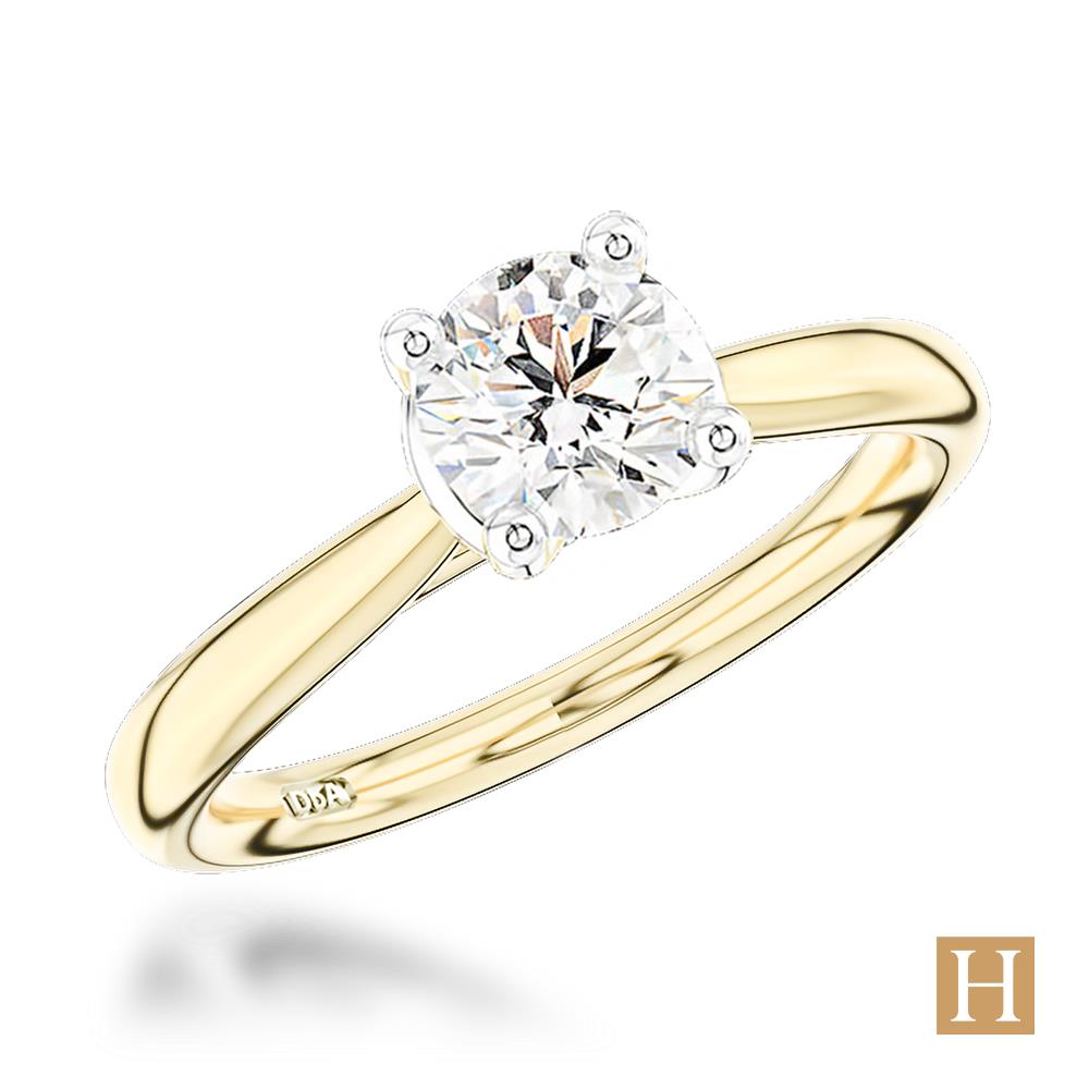 Yellow Gold Open Tulip Engagement Ring