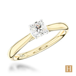 Yellow Gold Open Tulip Engagement Ring