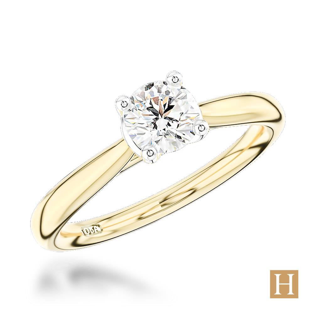 Yellow Gold Open Tulip Engagement Ring