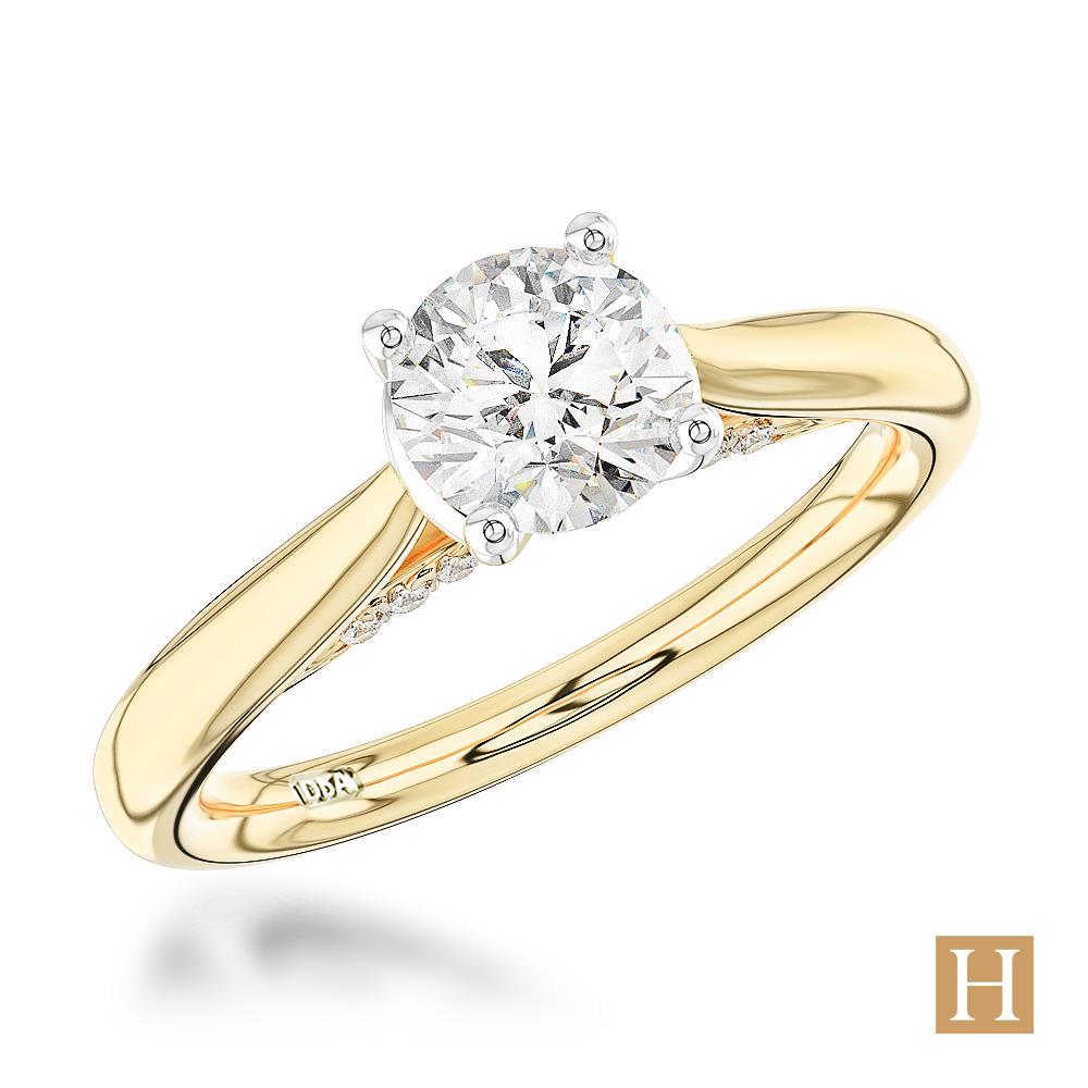 Yellow Gold Oxford Engagement Ring