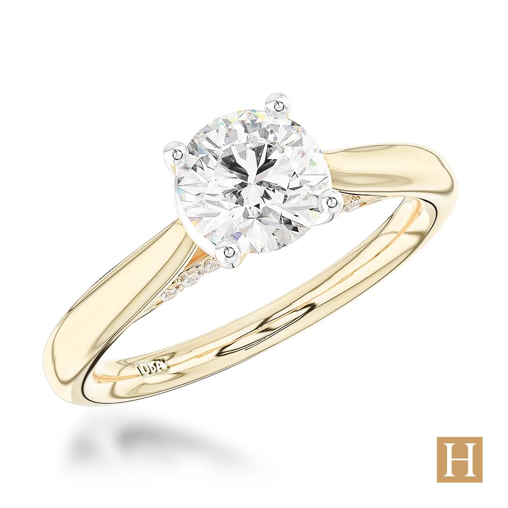 Yellow Gold Oxford Engagement Ring