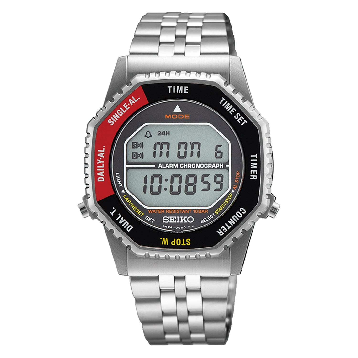 Seiko Red Digital Alarm Chronograph SMGG19P1