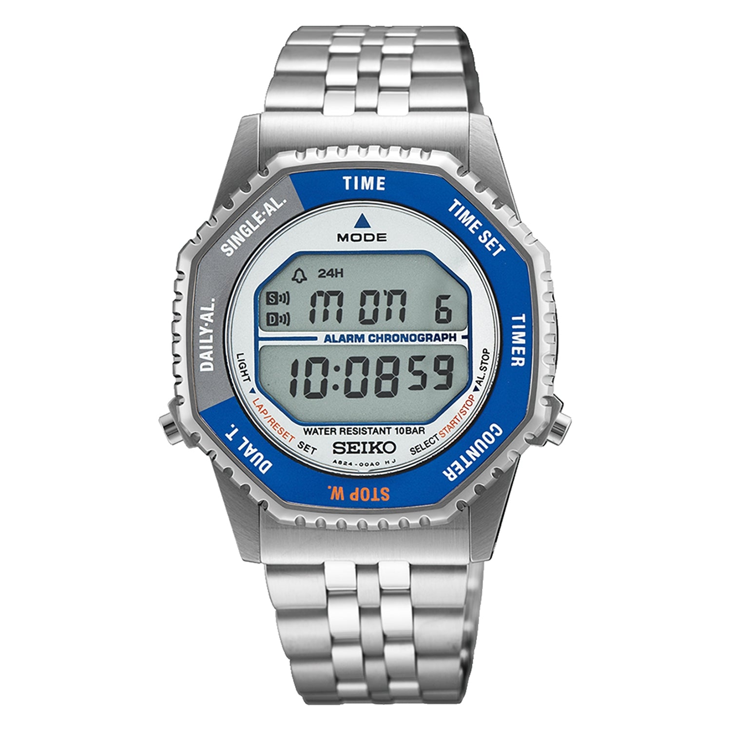 Gents Seiko Blue Digital Alarm Chronograph  SMGG21P1