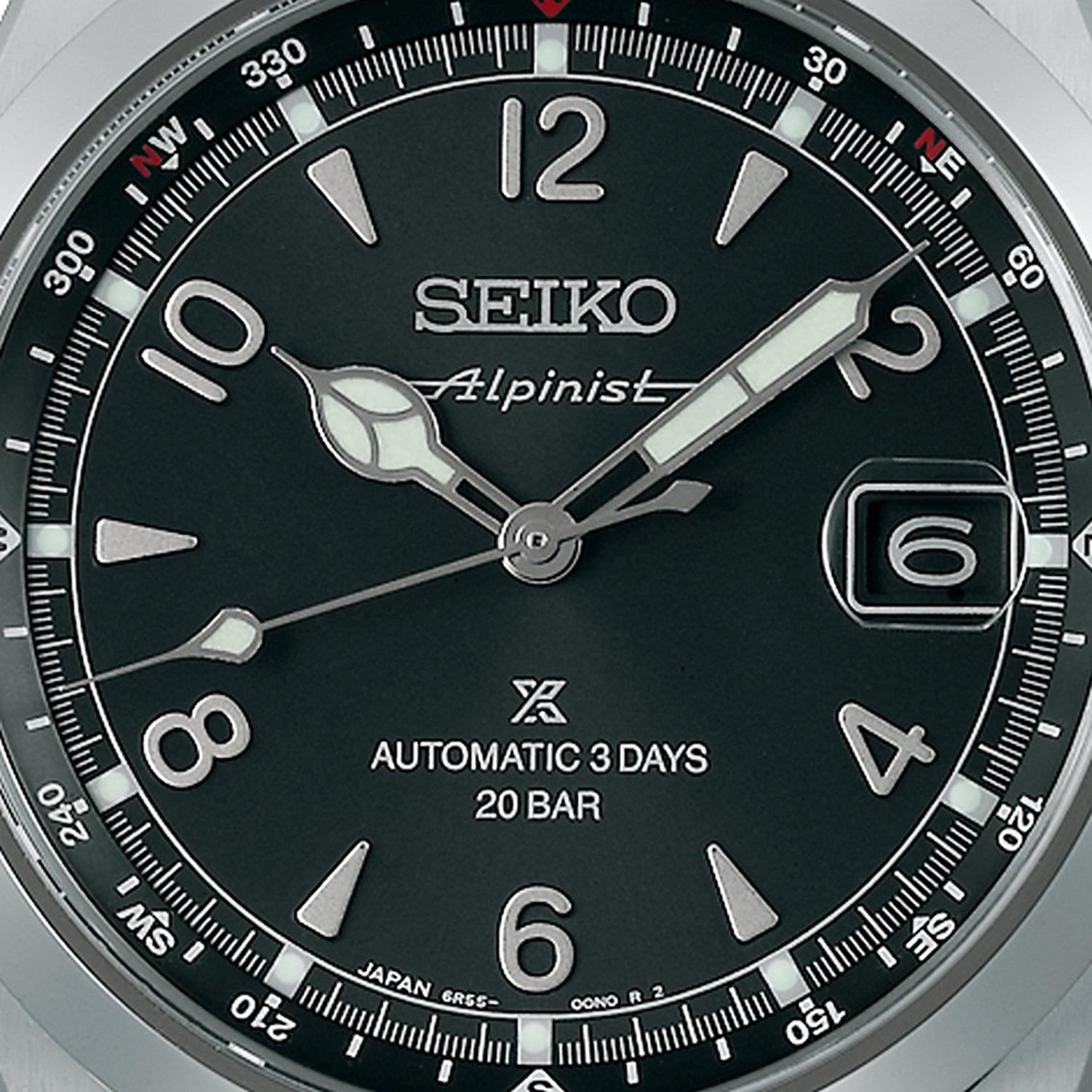 Gents Prospex Alpinist Auto Classic Summit Black Steel Bracelet - SPB505J1