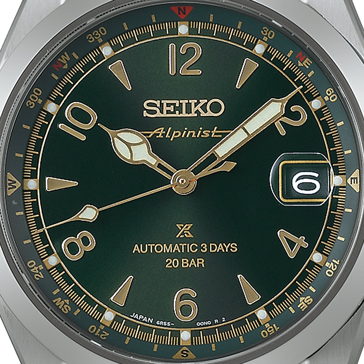 Gents Seiko Prospex Automatic 3 Days Alpinist Classic Pine Green Brown Strap - SPB507J1